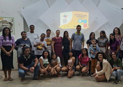 Caravana Cultura como Direito: diálogos culturais, rodas de conversa, troca de saberes, escuta ativa e intervenções artísticas.